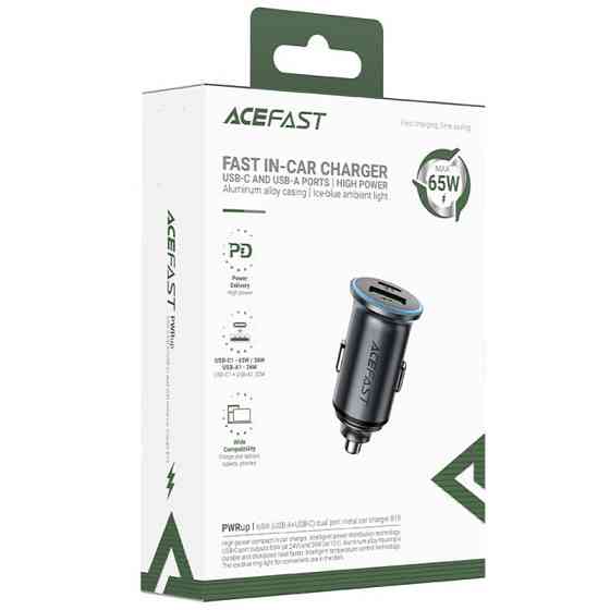 АЗУ Acefast B15 PD20W+QC3.0 total 65W (1USB-A/1C) Херсон