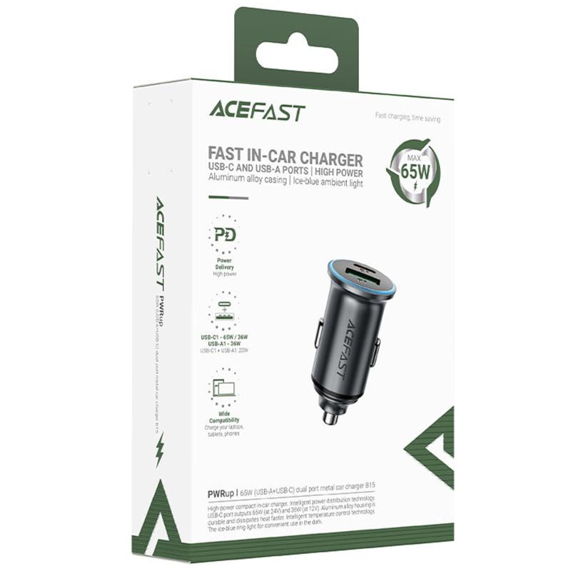 АЗУ Acefast B15 PD20W+QC3.0 total 65W (1USB-A/1C) Херсон - зображення 2