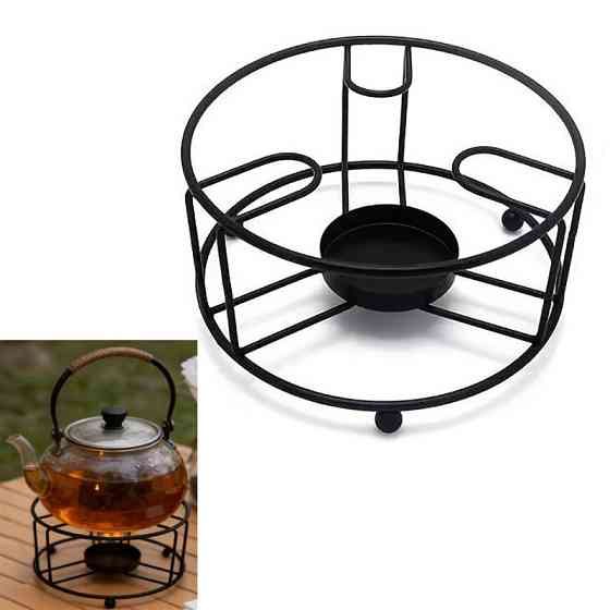 Подставка-подогреватель Leeseph для чая или готовых блюд со свечой черный Одесса