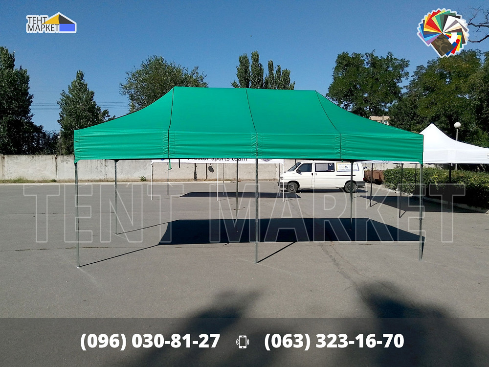 6х3 Зеленый Шатер раздвижной гармошка тент трансформер Продажа Доставка Запорожье - изображение 2