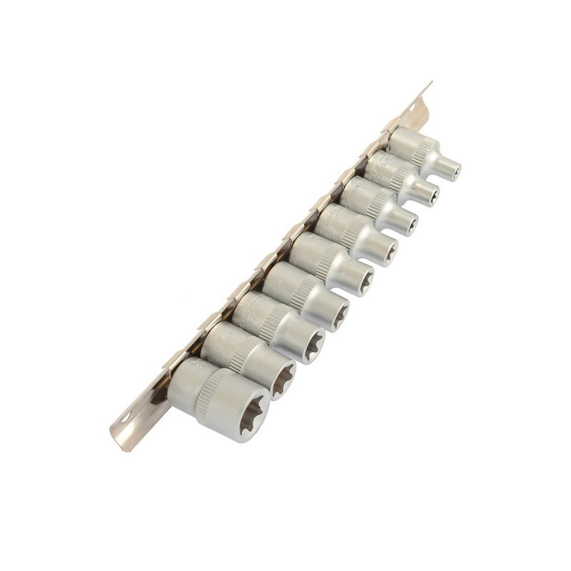 Набор головок торцевых E-TORX MASTERTOOL ⅜" E5-E16 CrV 9 шт 78-3809 Харків - зображення 1