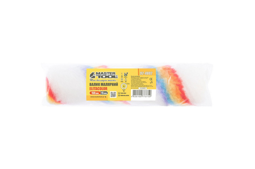 Валик малярный MASTERTOOL Elitacolor 15/150/11 мм Ø 6 мм 92-4802_Р Харьков - изображение 3