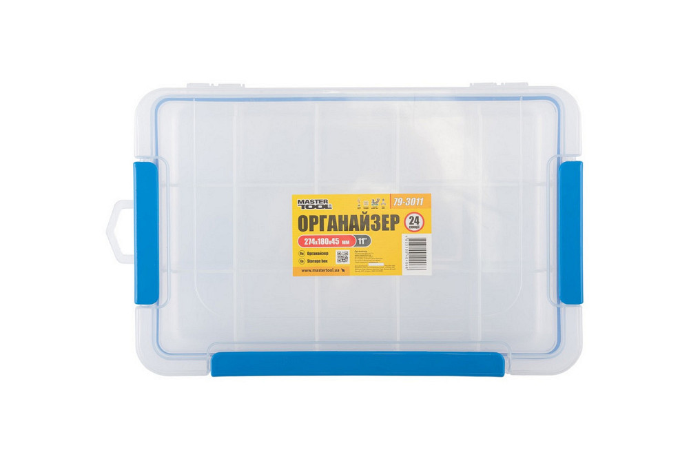 Органайзер герметичный MASTERTOOL 11'' 274х180х45 мм 15 секций 79-3011 Харків - зображення 1