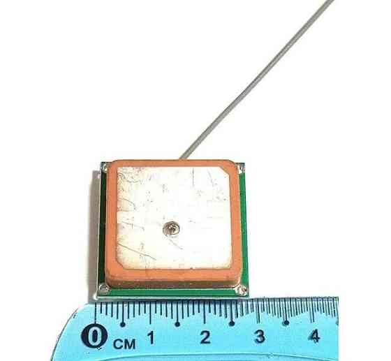 GPS антенна активная керамическая 1575MHz 32dB 25х25 мм, с кабелем 7 см IPEX (82988) Дніпро