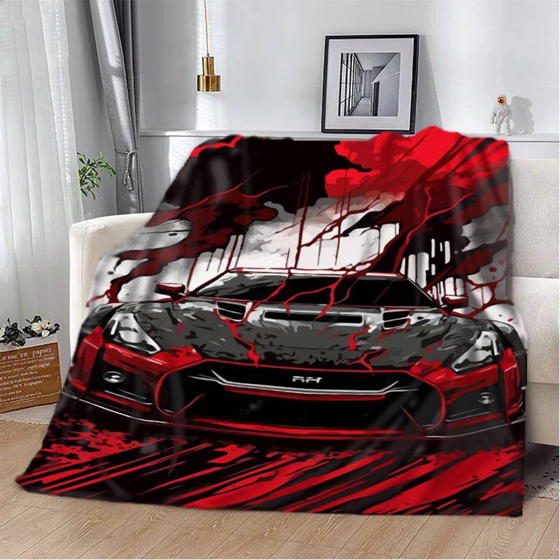 Плед 3D Nissan GTR швидкість та адреналін 2566_A 12023 160х200 см Київ - зображення 1