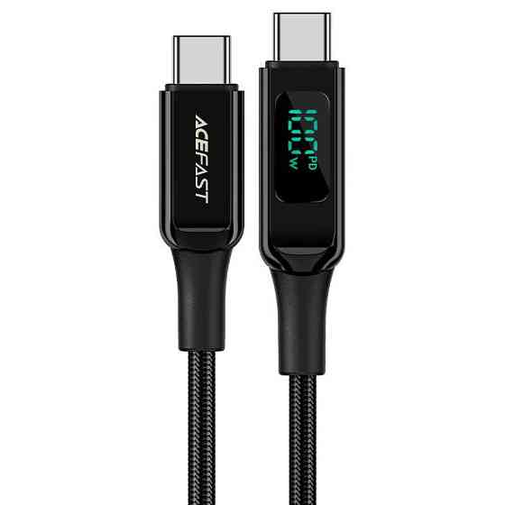 Дата кабель Acefast C6-03 USB-C to USB-C 100W zinc alloy digital display braided (2m) Херсон