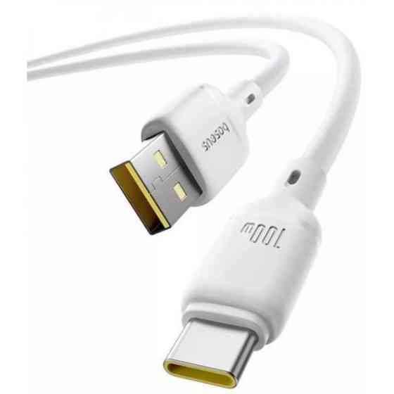 Кабель Baseus Silky Series USB to Type-C 100W 1m White (P10377703213-00) Харьков