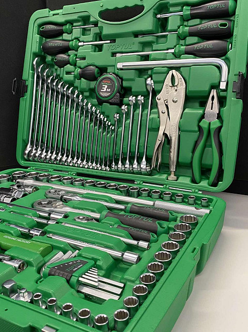 Универсальный набор инструмента 1/4", 3/8", 1/2" 144ед. TOPTUL GCAI144R Харків - зображення 4