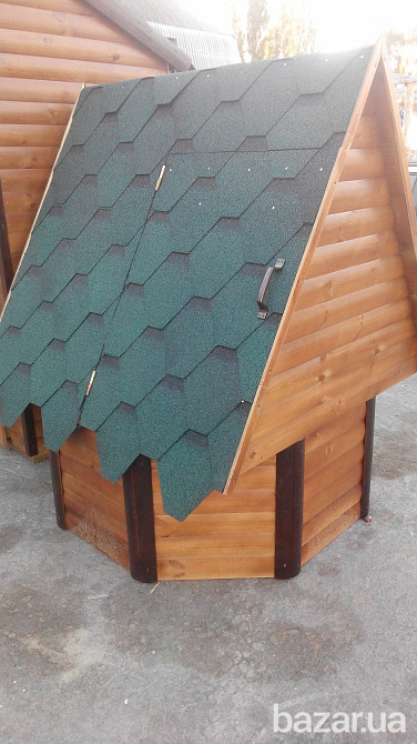 Колодязь для саду. Декоративный колодец. Домик для колодца. Дерев'яний колодец. Киев - изображение 2