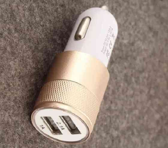 Автомобільний адаптер 2 USB перехідник 12/24 зарядка мобільника 5V у прикурювач CAR USB Косів