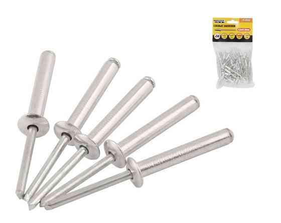 Заклепки алюминиевые вытяжные MASTERTOOL 4.8х12.70 мм 50 шт 20-0650 Харьков