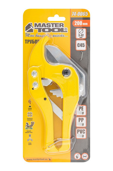 Труборез для пластиковых труб MASTERTOOL 3-42 мм прямое лезвие 74-0065 Харьков - изображение 6