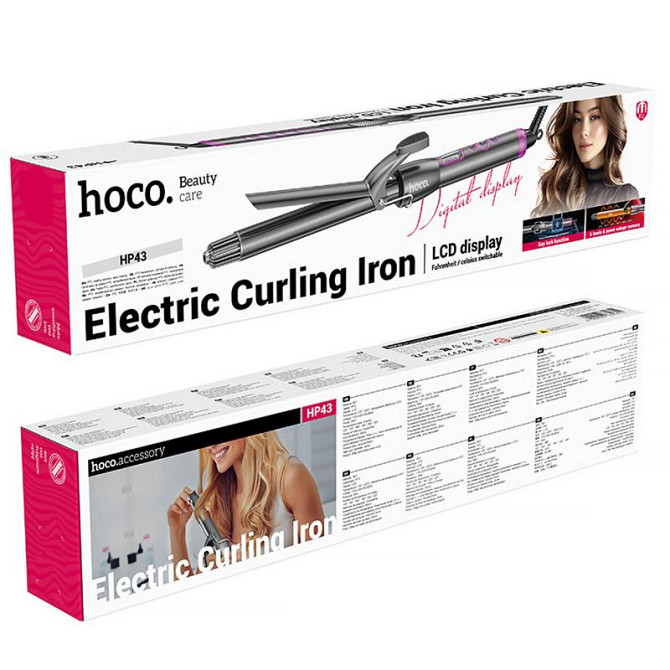 Плойка для волос Hoco HP43 Electric manual curling iron with digital display Херсон - зображення 6