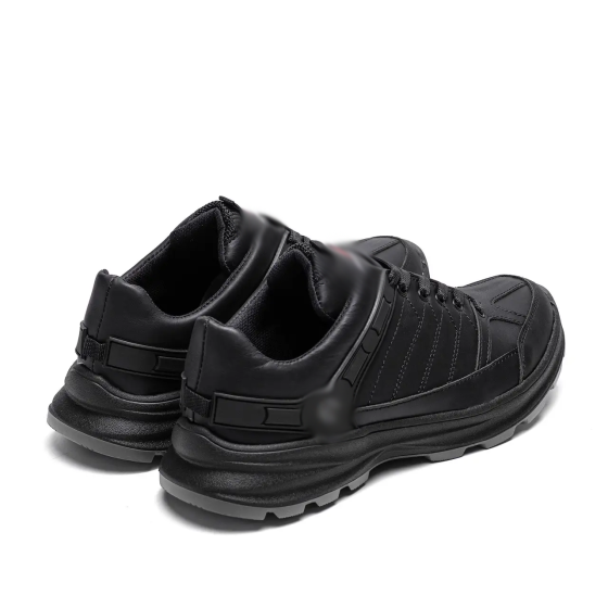 Мужские кожаные кроссовки Clasic Black Київ