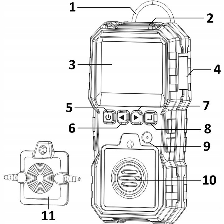 Газоанализатор углекислого газа CO2 (0-10000 μmol/mol) WINTACT WT8807 Харків - зображення 11