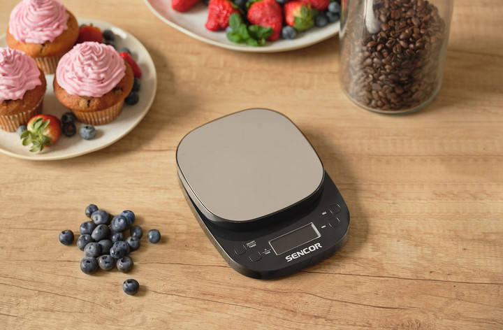 Весы кухонные Sencor SKS0804BK 2 кг черные Київ - зображення 8
