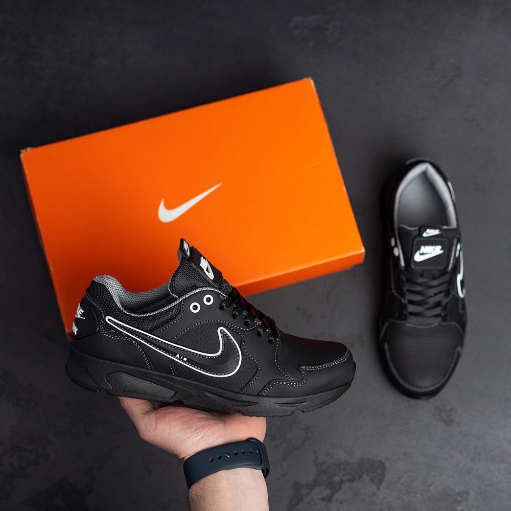 Підліткові шкіряні кросівки Air Max Black Київ - зображення 5