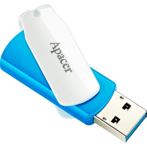 Флеш пам'ять APACER AH357 128GB USB 3.2 Blue/White (AP128GAH357U-1) Харків - зображення 1