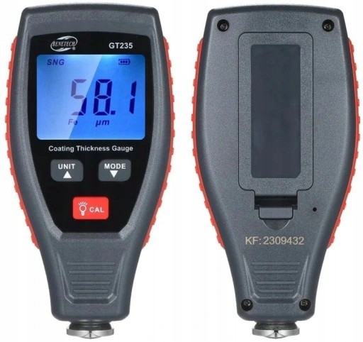 Толщиномер профессиональный электронный LCD-дисплей Fe/nFe, 0-1800мкм BENETECH GT235 Харків - зображення 9