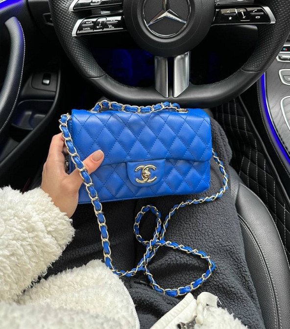 женская сумка через плечо кросс-боди Chanel 1,55 Blue Люкс GB5 Киев - изображение 4