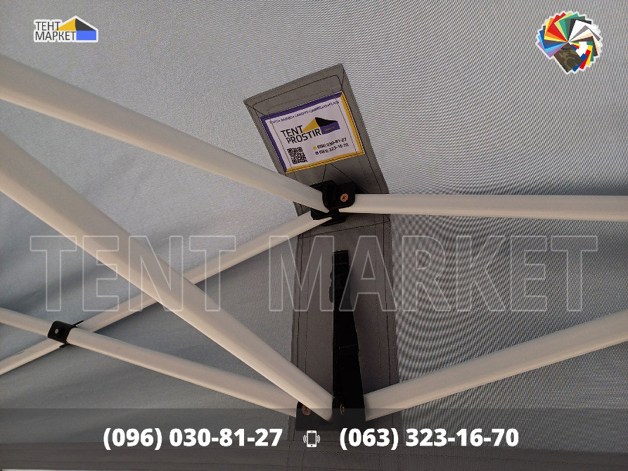 Тент брезент 3х2 Сірий накриття дах на китайский торговий шатер. Виготовлення Тенти Шатри палатки Запорожье - изображение 9