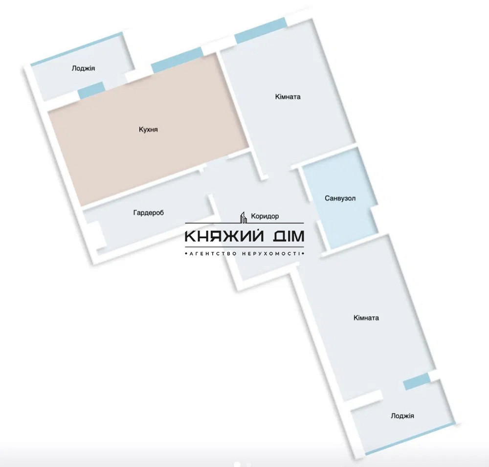 Продаж 2–х кімнатної великої квартири ЖК Лебединий, м. Харківська Київ - зображення 4