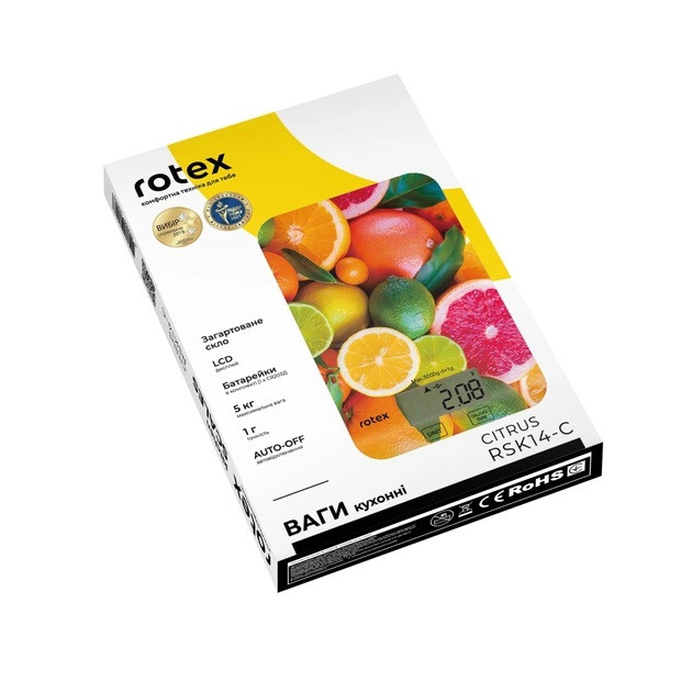 Весы кухонные Rotex Сitrus RSK14-P-Сitrus 5 кг Київ - зображення 5