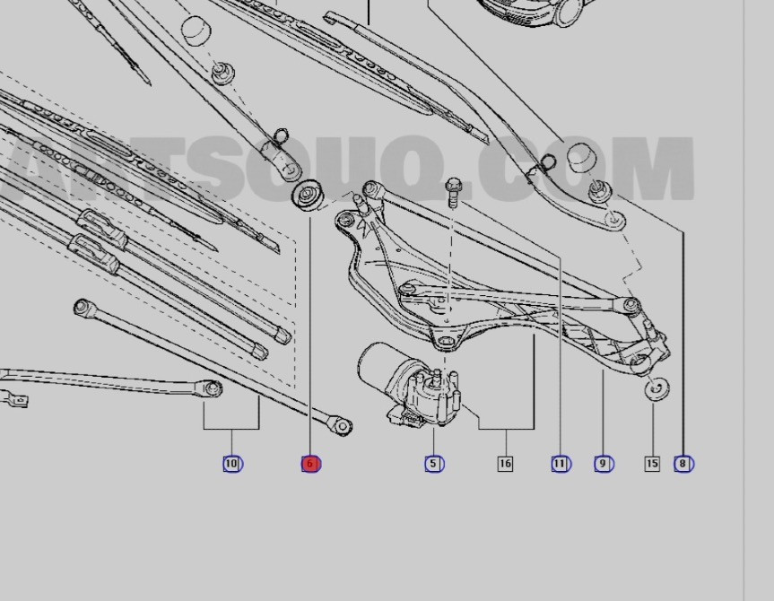 Бу кольцо уплотнительное стеклоочистителя Renault Laguna 2, Megane 7700838558 Кропивницький - зображення 2