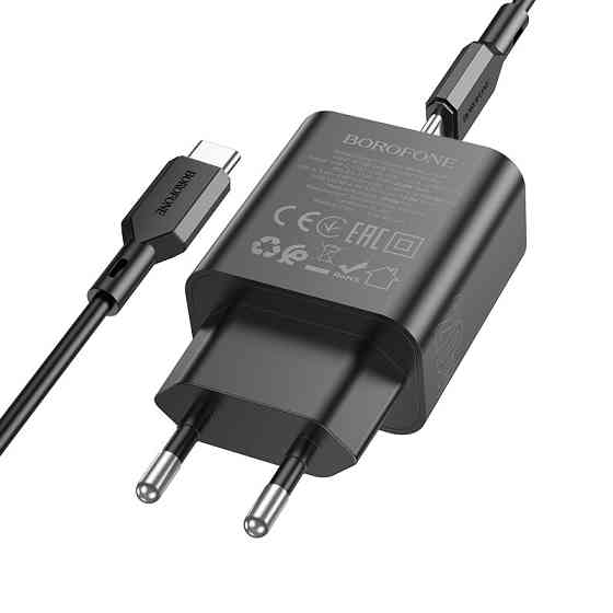 СЗУ Borofone BA88A Navy PD20W+QC3.0 (1USB-A/1C) + кабель Type-C to Type-C Херсон