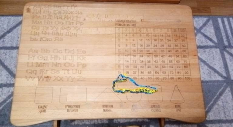 Комплект ARINWOOD парта та стілець регульовані Гравіювання 04-031 Київ - зображення 4