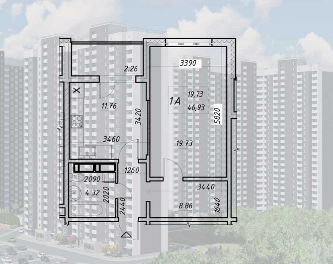 продажа 1-к квартира Киев, Оболонский, 55000 $ Киев - изображение 2