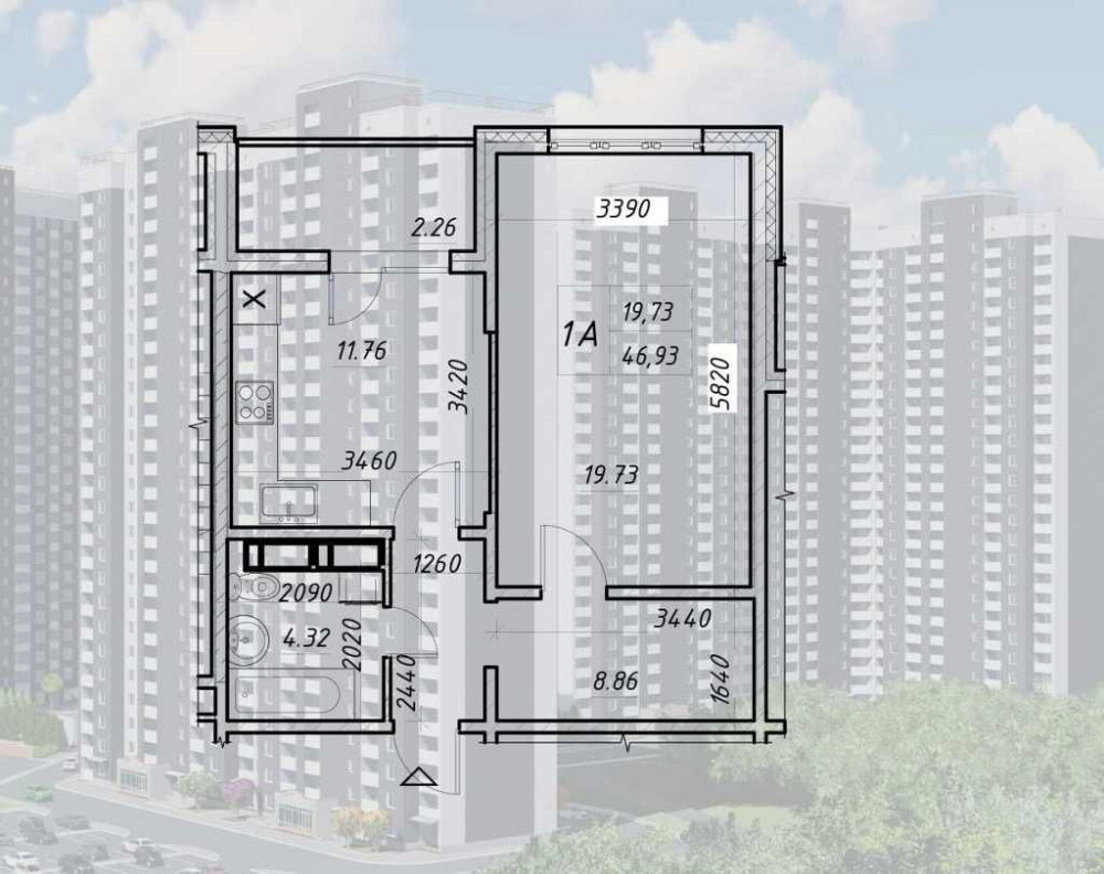 продажа 1-к квартира Киев, Оболонский, 59000 $ Киев - изображение 2