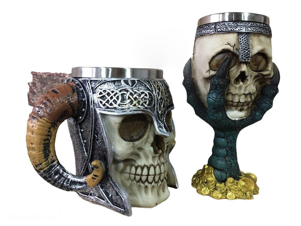 Подарочный набор Чашка Бокал 3 1927 Череп Лапа Дракона Подарок (код 00309) Київ - зображення 4