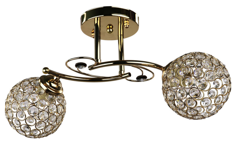 Люстра стельова на 2 лампочки 220/2-gd Золото 22х17х44 см. Київ - зображення 1