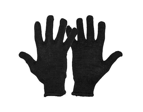 Перчатки трикотажные MASTERTOOL УНИВЕРСАЛ 70% хлопок/30% полиэстер 10 кл 2 нити 32 гр черные 83-0325 Харків