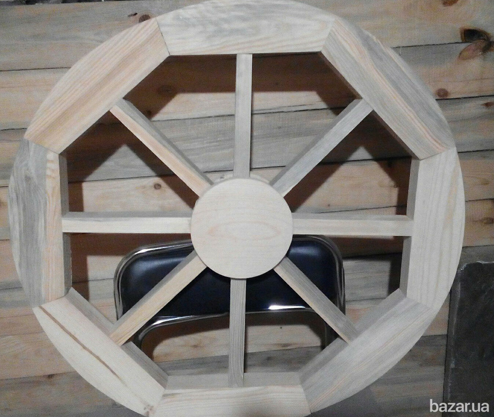 Декоративная телега. Возик. Повозка. Візок садовий. Деревянные колеса для телег Київ - зображення 8