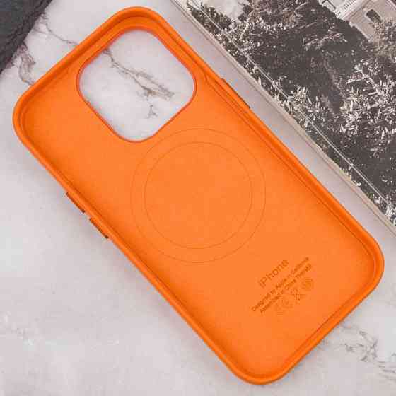 Кожаный чехол Leather Case (AAA) with MagSafe and Animation для Apple iPhone 14 Pro (6.1") Херсон