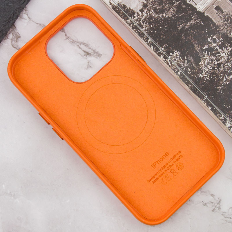 Кожаный чехол Leather Case (AAA) with MagSafe and Animation для Apple iPhone 14 Pro (6.1") Херсон - зображення 6