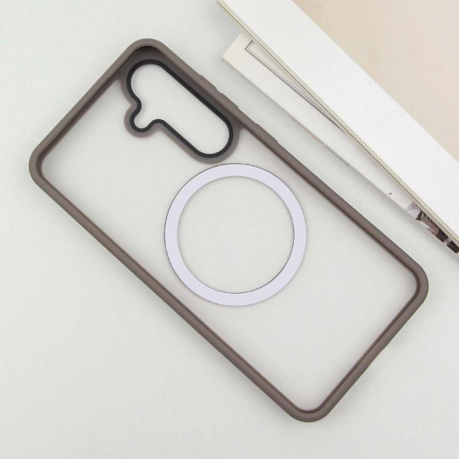 TPU+PC чехол Metal Buttons with MagSafe Colorful для Samsung Galaxy S25 Edge Херсон - зображення 4