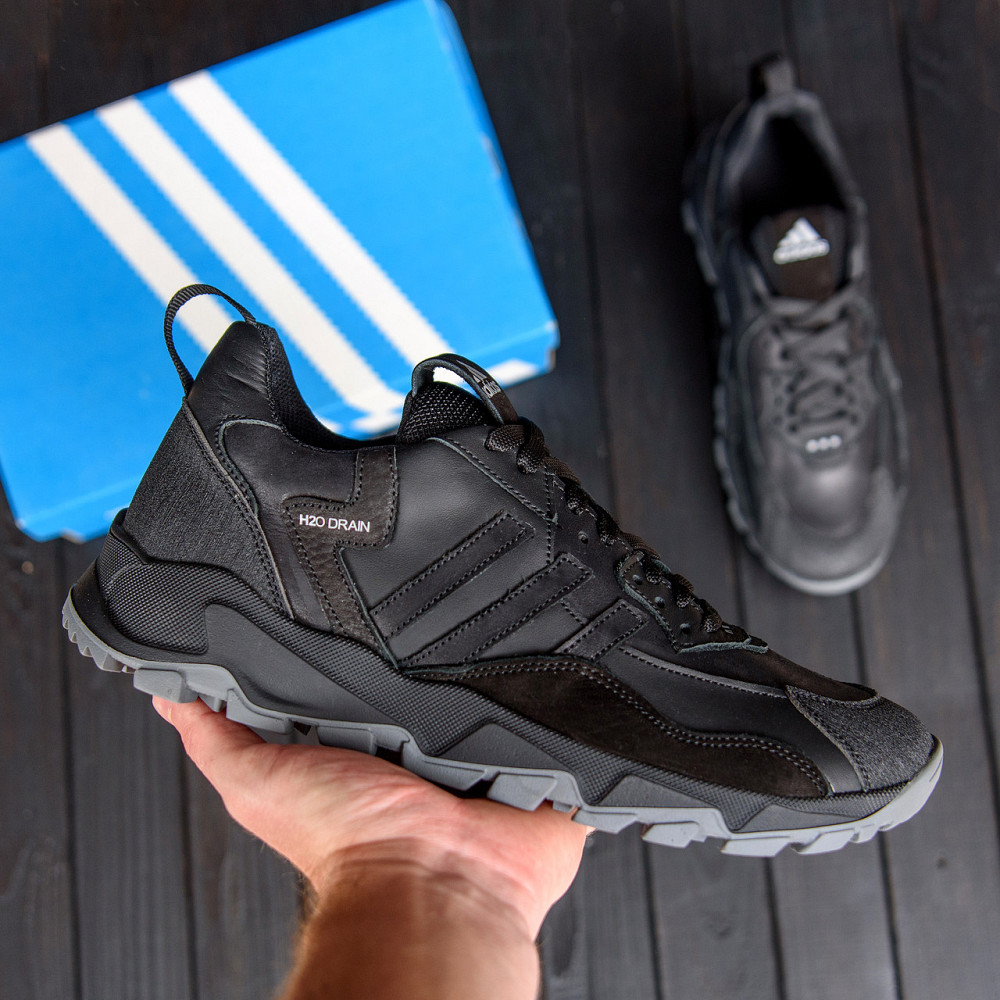 Мужские кожаные кроссовки  Ads Terrex Black Київ - зображення 9