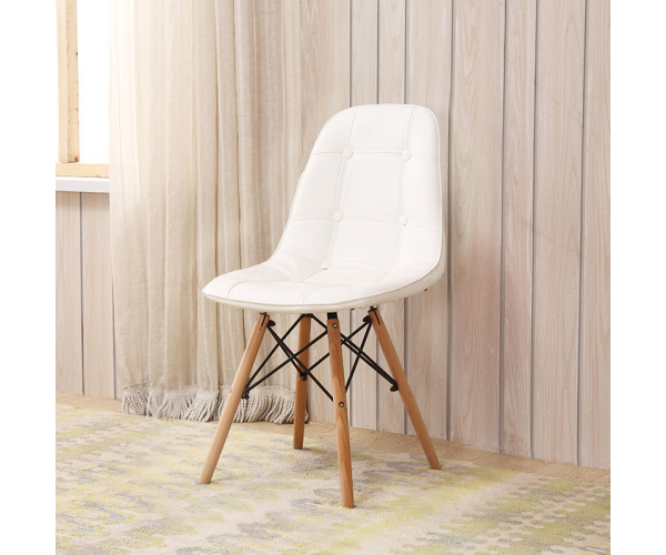 Стілець Тауер Софт біла екошкіра Дніпро - зображення 5