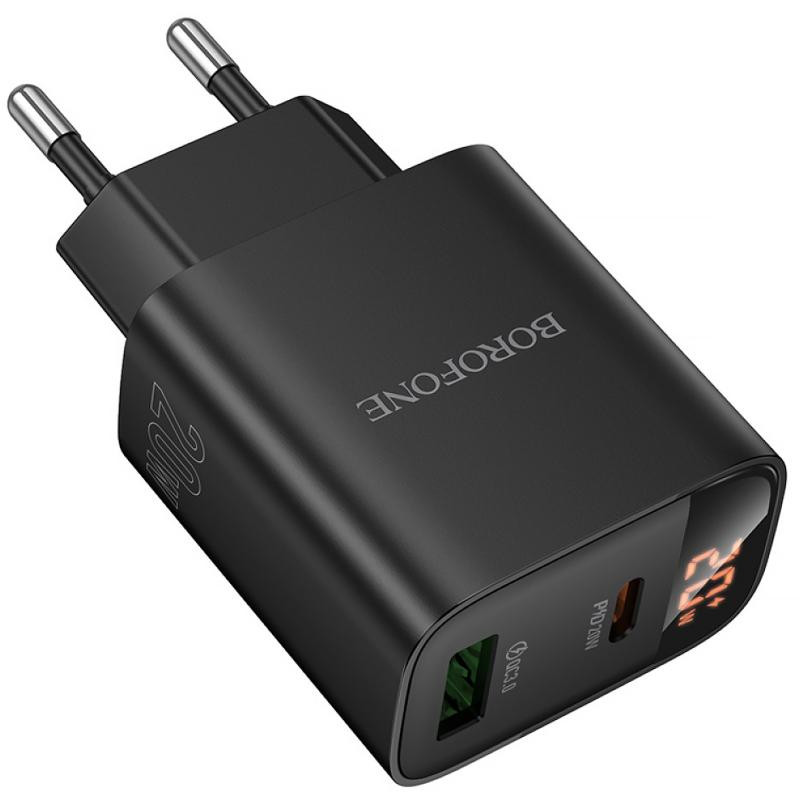СЗУ Borofone BA96A Ilustre with digital display PD20W+QC3.0 (1USB-A/1C) Херсон - изображение 2