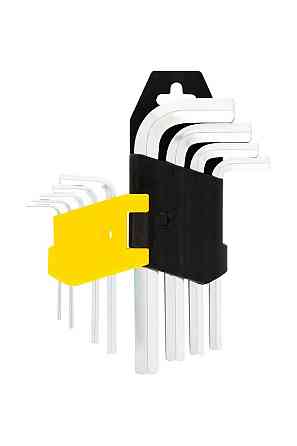 Ключи шестигранные MASTERTOOL CrV 1,5-10 мм 45/112 мм набор 9 шт 75-0955 Харків