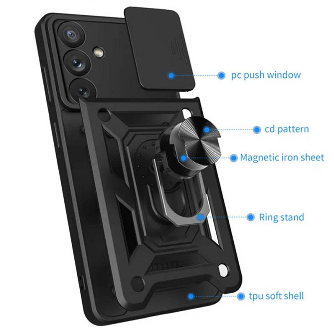 Ударопрочный чехол Camshield Serge Ring для Samsung Galaxy A05s Херсон - зображення 4