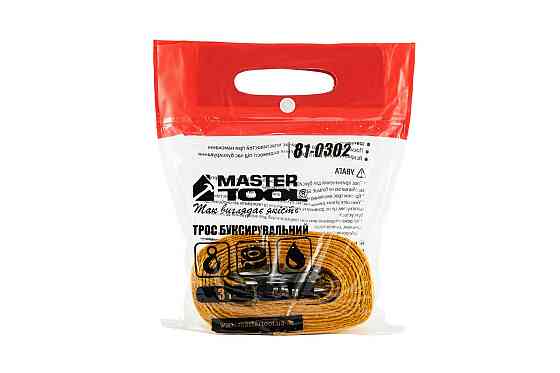Трос буксировочный MASTERTOOL 3 т 4.5 м 50 мм полиэстер 81-0302 Харків