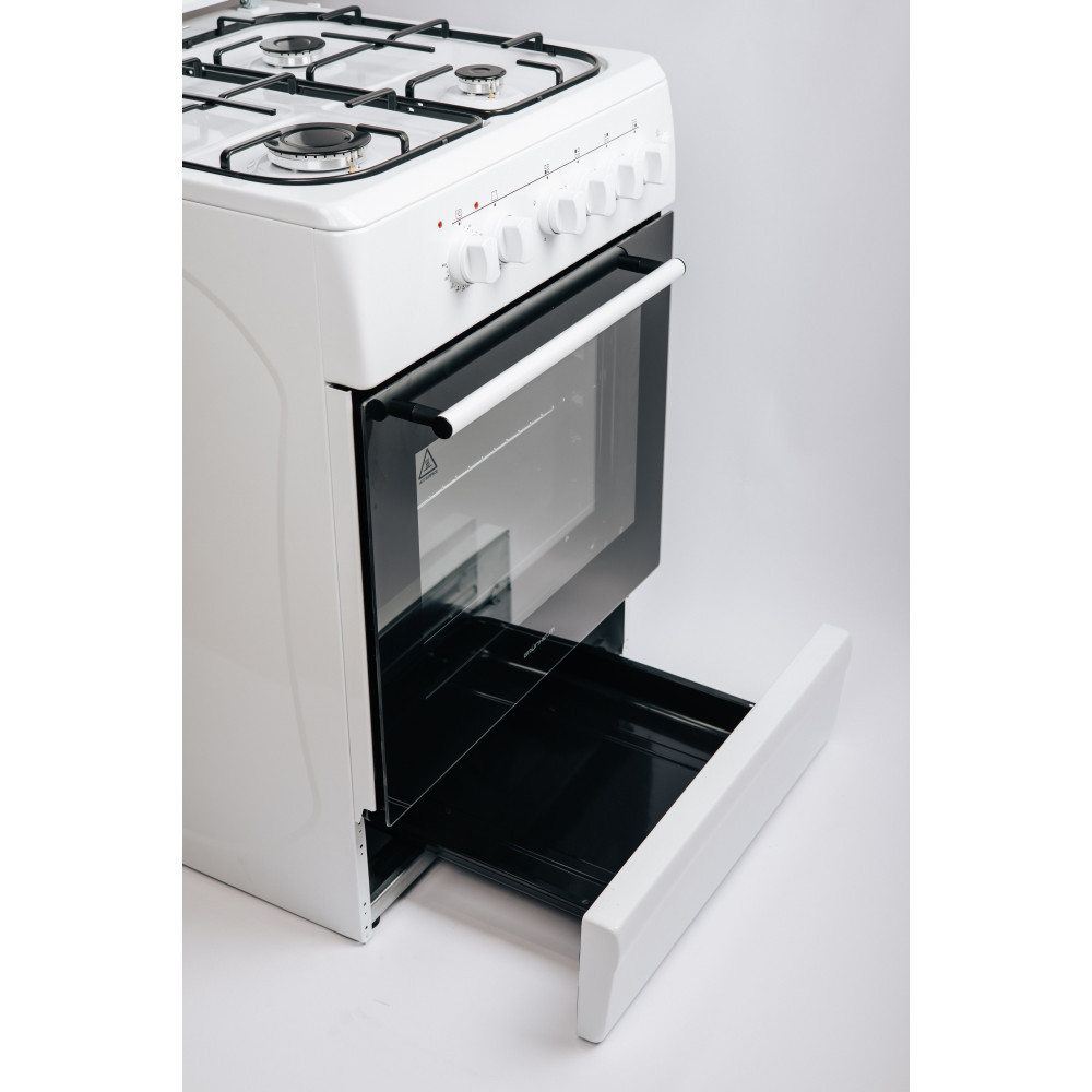 Плита кухонная газоэлектрическая Grunhelm АM6611W (комбинированная) газовая плита + электрическая ду Київ - зображення 4