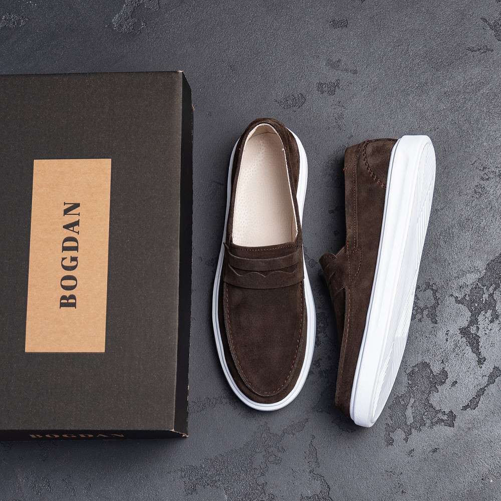 Мужские кожаные лоферы Urban Style Chocolate Київ - зображення 9