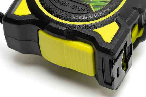 Рулетка WERTVOLL 8 м х 27 мм фиксатор полотна кнопка STOP покрытие TPR нейлоновое покрытие противоск Харків