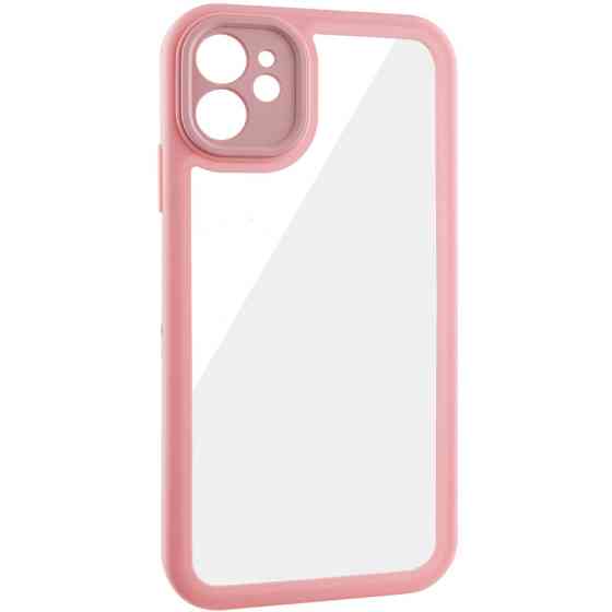 TPU чехол Transparent + Colour 1,5mm для Apple iPhone 12 (6.1") Херсон