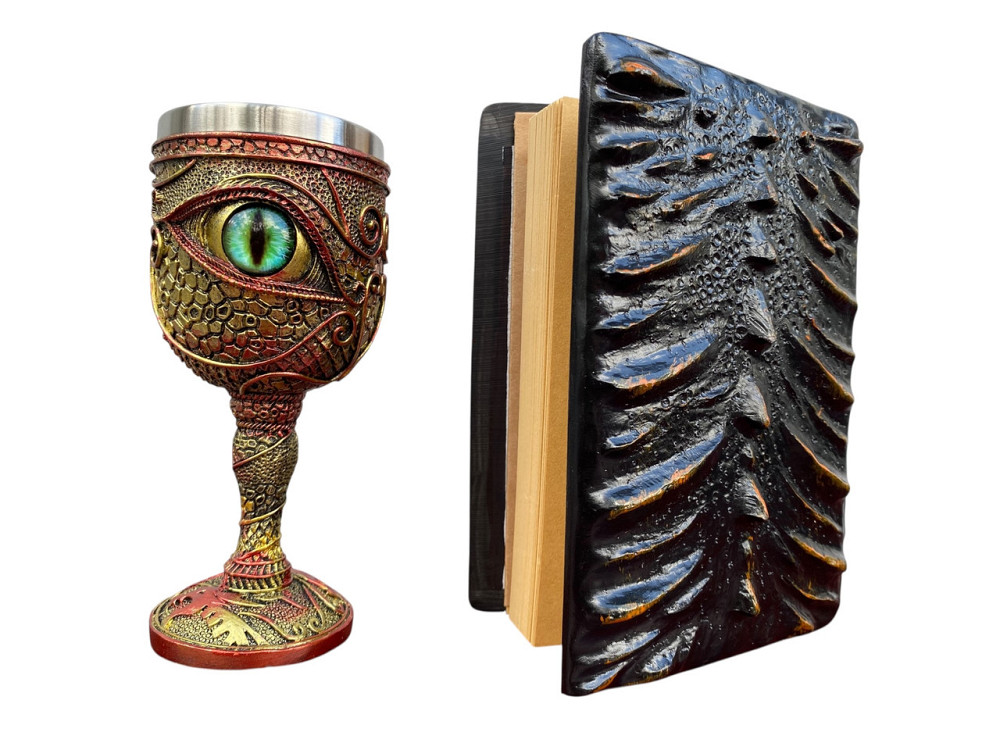 Подарочный набор Бокал 3 Глаз Зеленый и Блокнот 3 «Жар Сердца Дракона» Київ - зображення 2